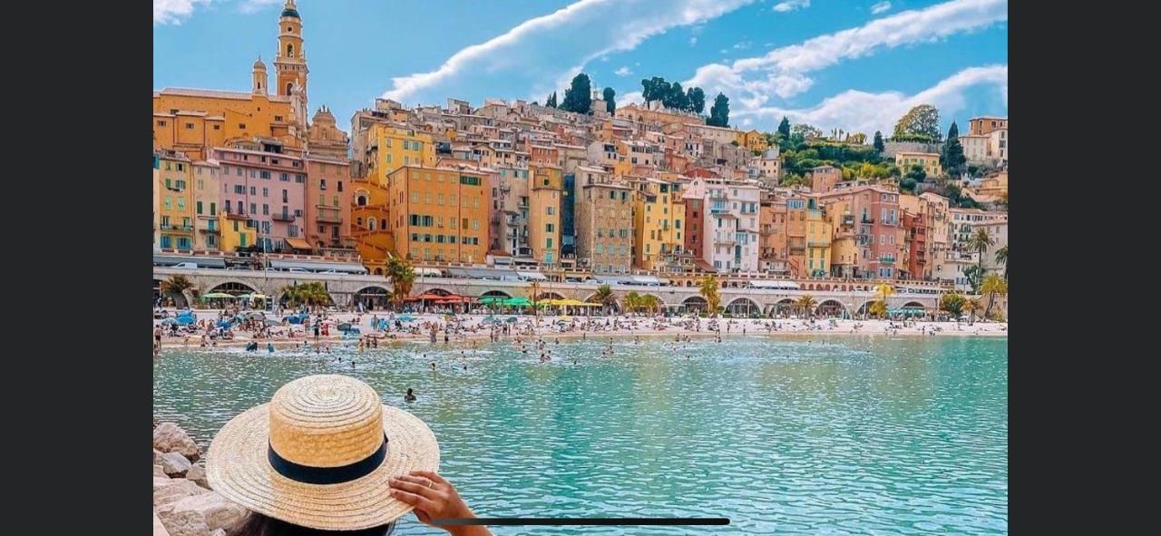 Menton Centre Vue Imprenable Sur Mer Et Jardin Bioves Екстериор снимка
