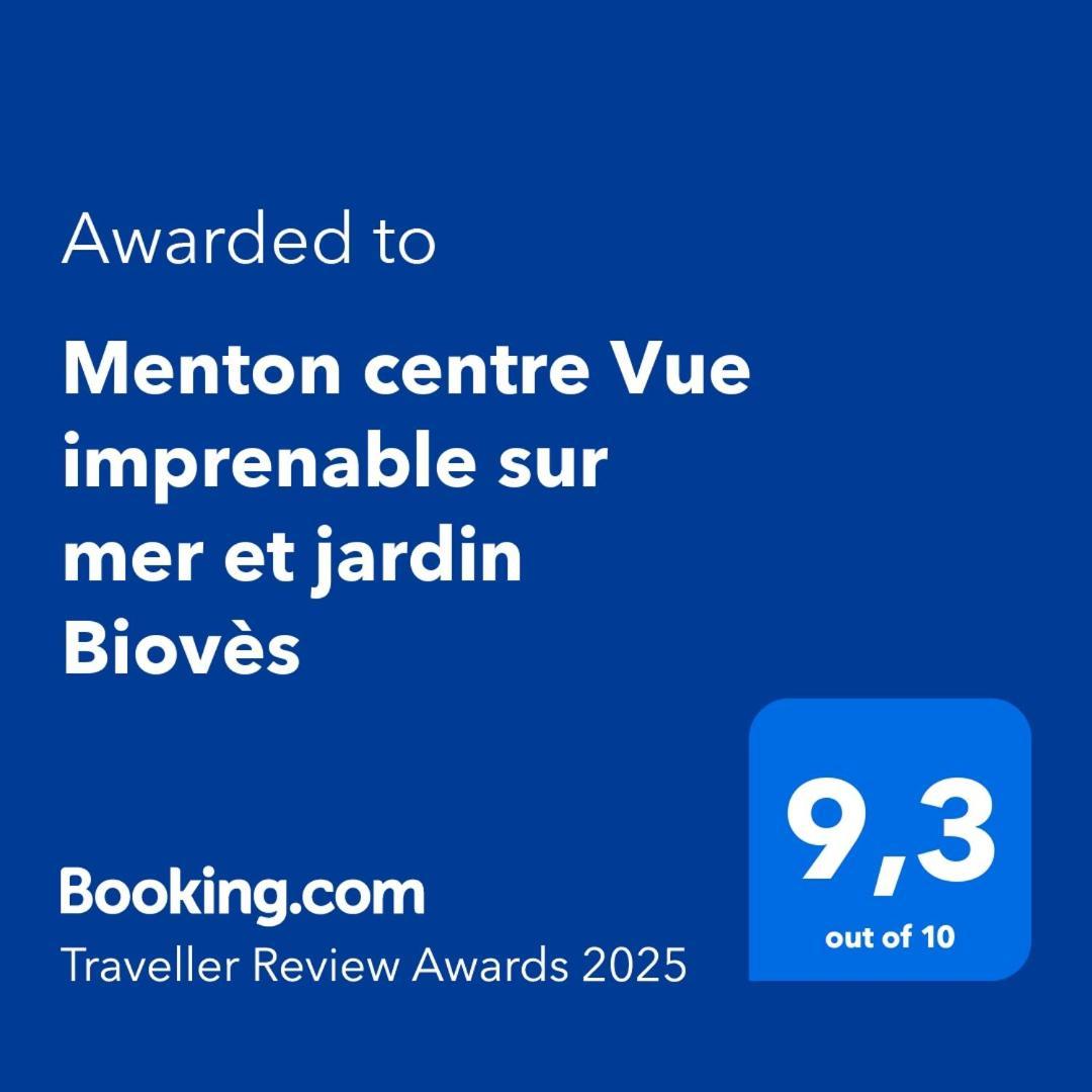 Menton Centre Vue Imprenable Sur Mer Et Jardin Bioves Екстериор снимка